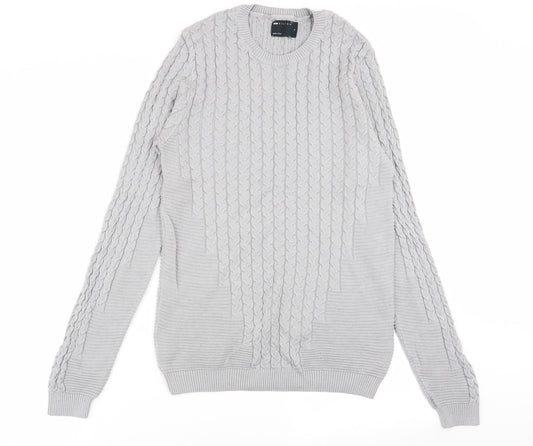 Mens UK Size S ASOS Grey Pullover Jumper