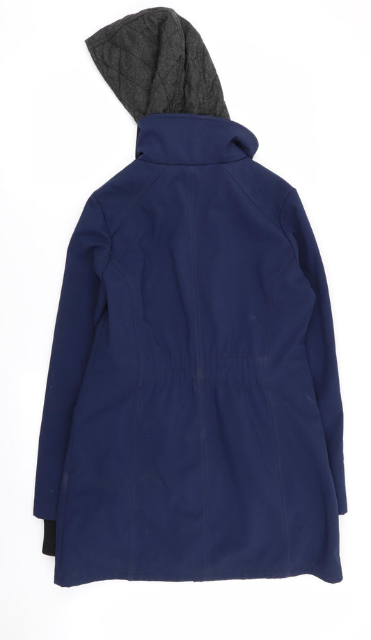 Jessica Simpson Womens Blue Overcoat Coat Size S