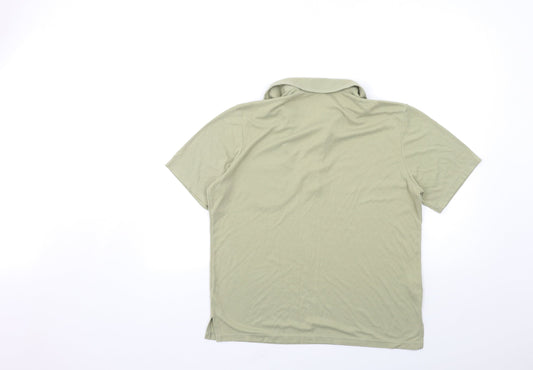 Womens UK Size 10 Matalan Green Basic Polo