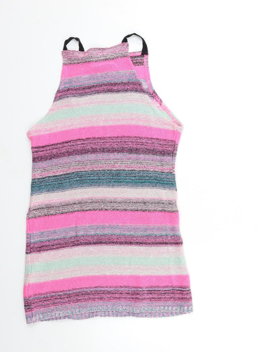 Atmosphere Womens Pink Striped Knit Bodycon Size 8