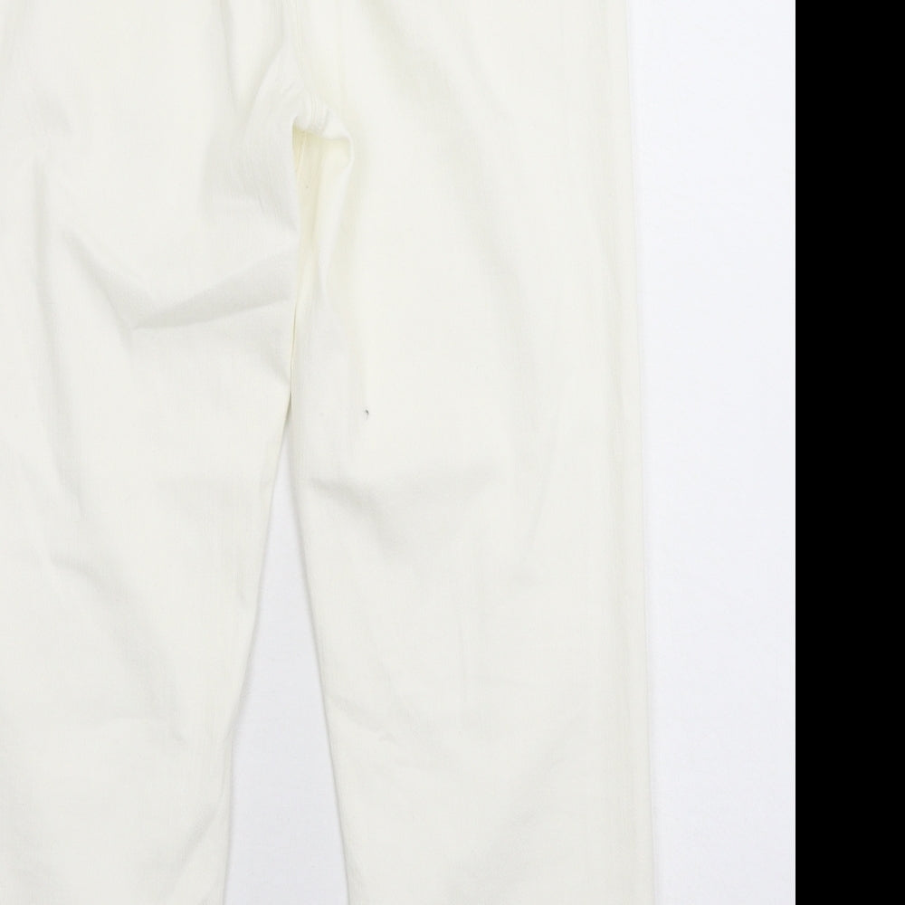 NEXT Womens White Denim Straight Jeans Size 10 L25 in