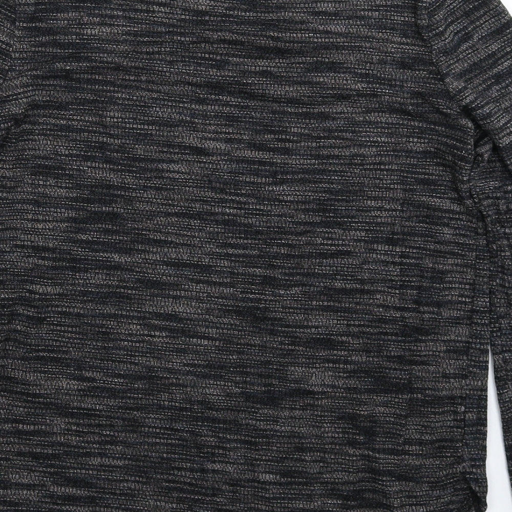 Womens UK Size 6 New Look Grey Basic T-Shirt