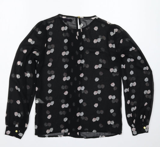 Womens UK Size XS Sugarhill Black Basic Blouse