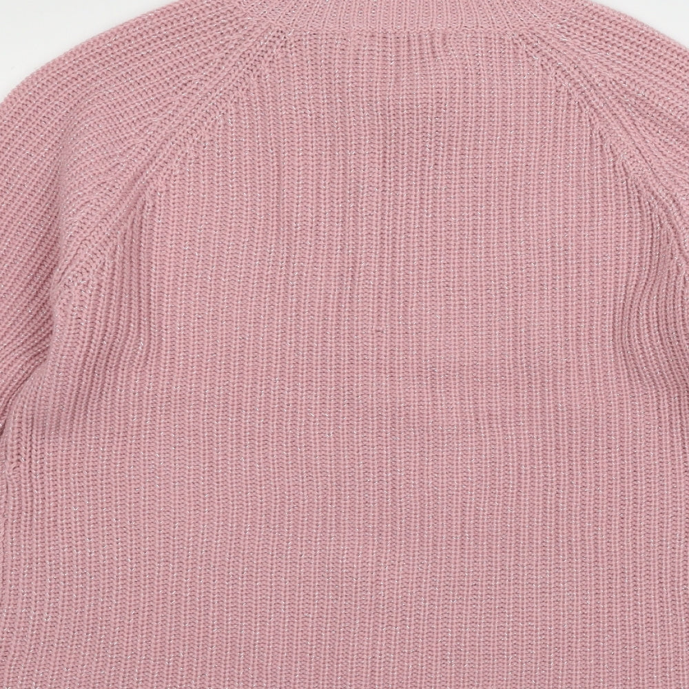 Womens UK Size M Pure & Natural Pink Pullover Jumper