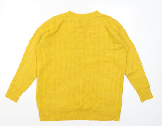 F&F Womens Yellow Pullover Jumper Size 10