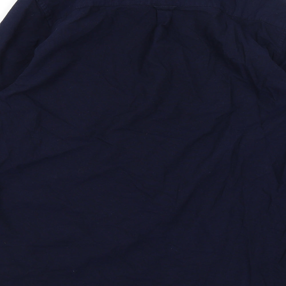 F&F Mens Blue Button-Up Size L