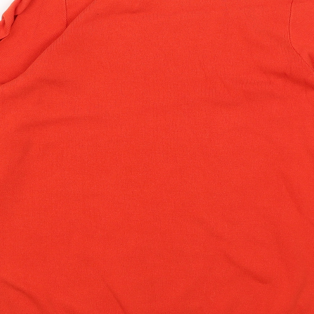 Womens UK Size 12 Soon Red Pullover Jumper