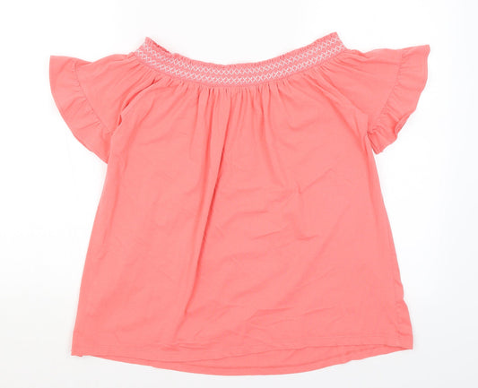 George Womens Pink Basic T-Shirt Size 10