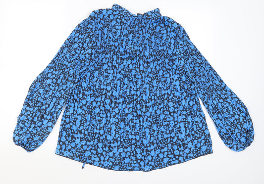 Primark Womens Blue Floral Basic Blouse Size 6