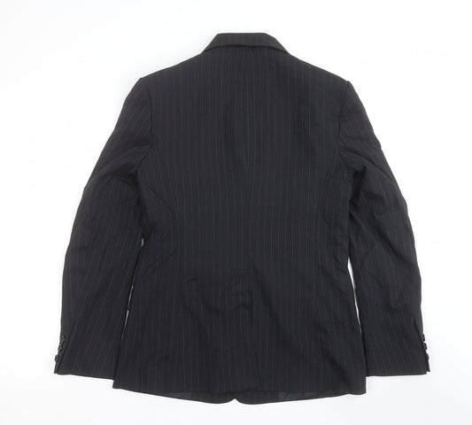 Primark Womens Black Striped  Jacket Suit Jacket Size 12