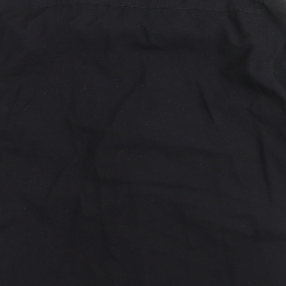 Mens UK Size XL CAPSULE Black Button-Up Short Sleeve Casual Shirt