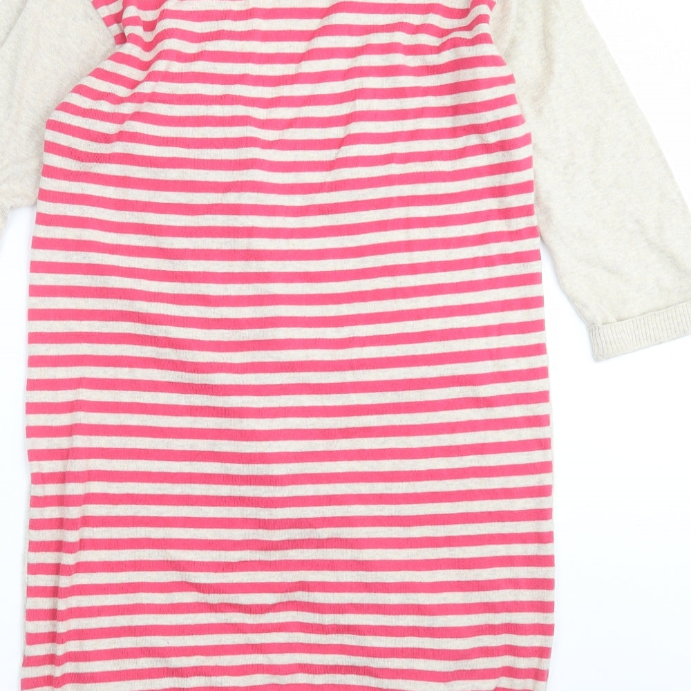 Indigo Collection Girls Beige Striped Knit Cardigan Jumper Size 13-14 Years