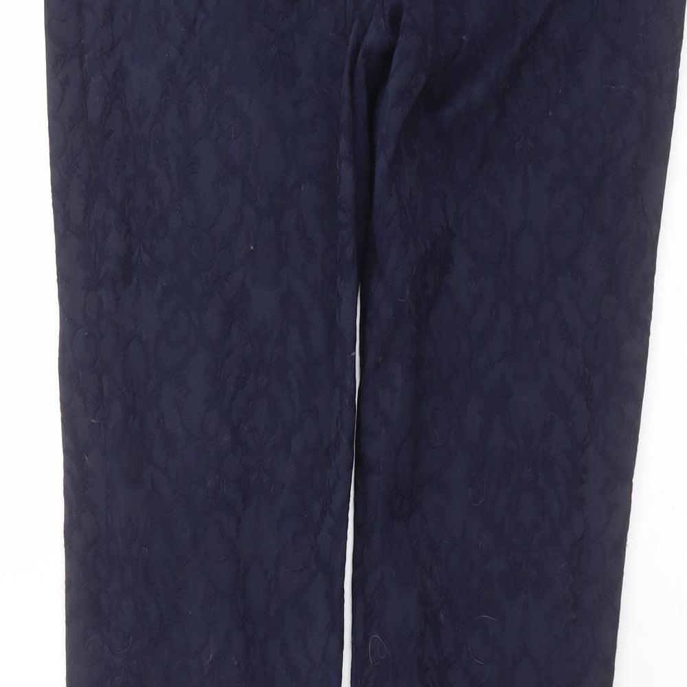 George Womens Blue Floral Trousers Size 12 L29 in
