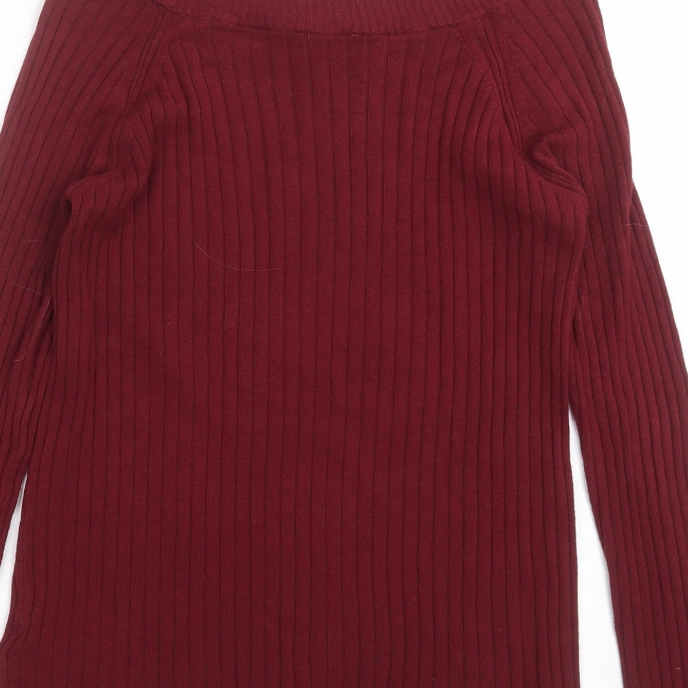 Womens UK Size 12 Marks and Spencer Red Pullover Jumper