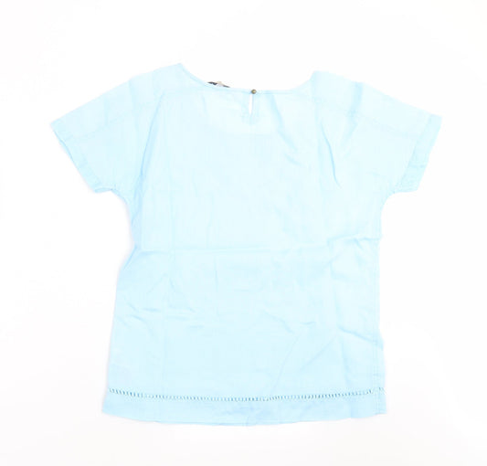 Womens UK Size 8 Marks and Spencer Blue Basic Blouse