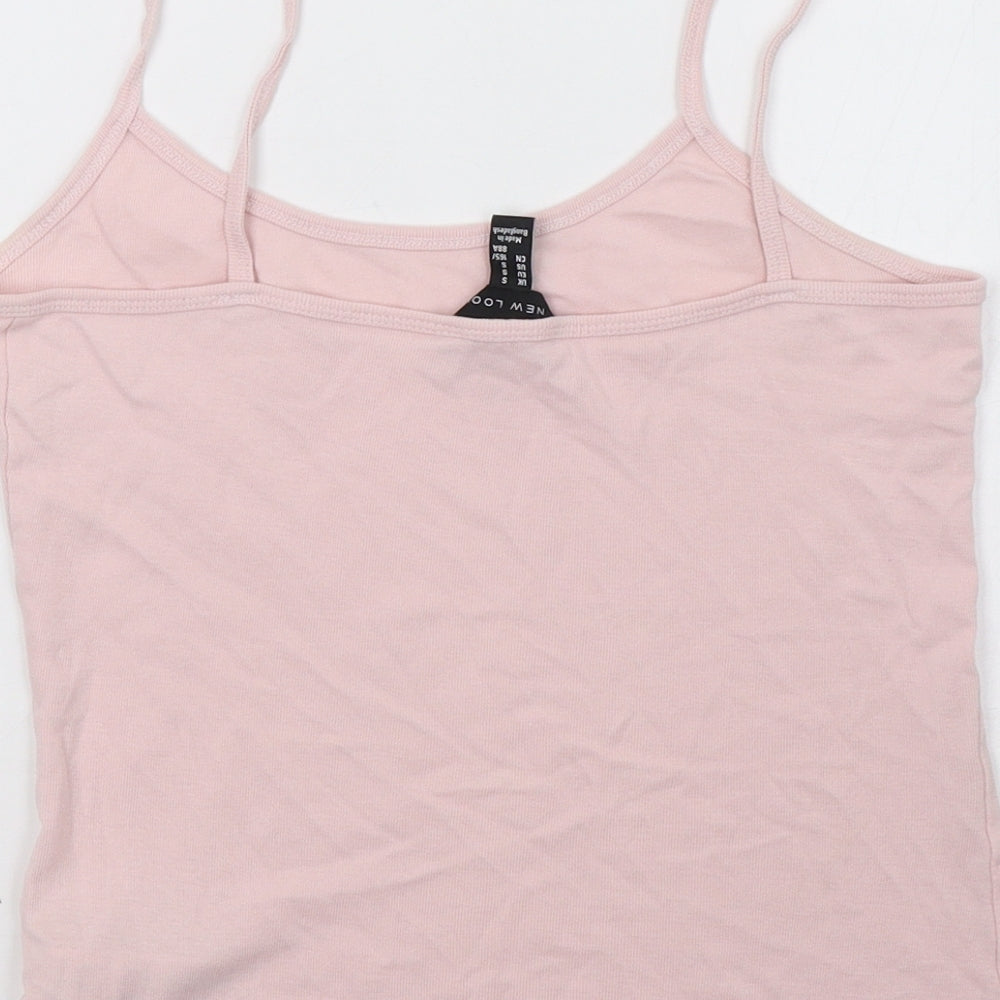 New Look Womens Pink Basic Tank Size S