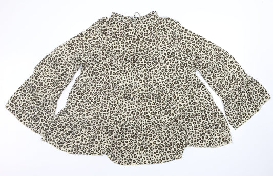 SheIn Womens Multicoloured Animal Print Basic Blouse Size XL