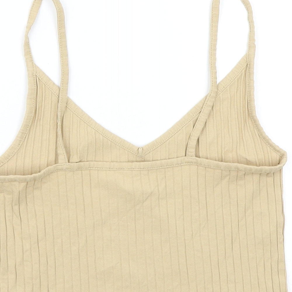 Womens UK Size S H&M Beige Basic Tank