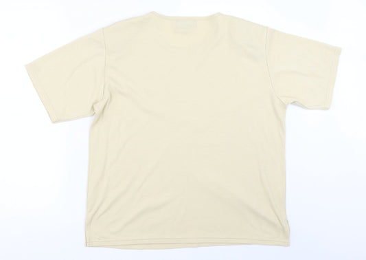 Womens UK Size One Size Casamia Beige Basic T-Shirt