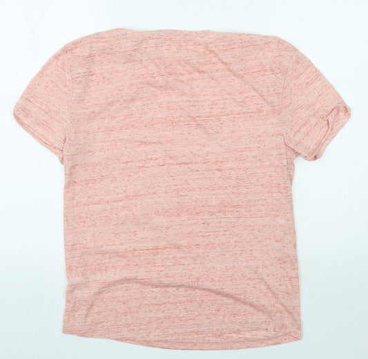 Cedar Wood State Womens Pink Basic T-Shirt Size M