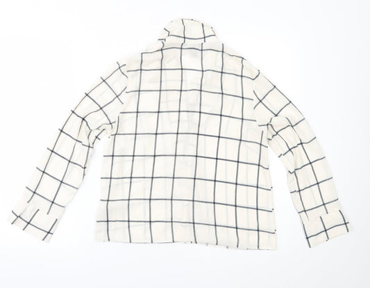 Womens UK Size 6 New Look White Basic Button-Up