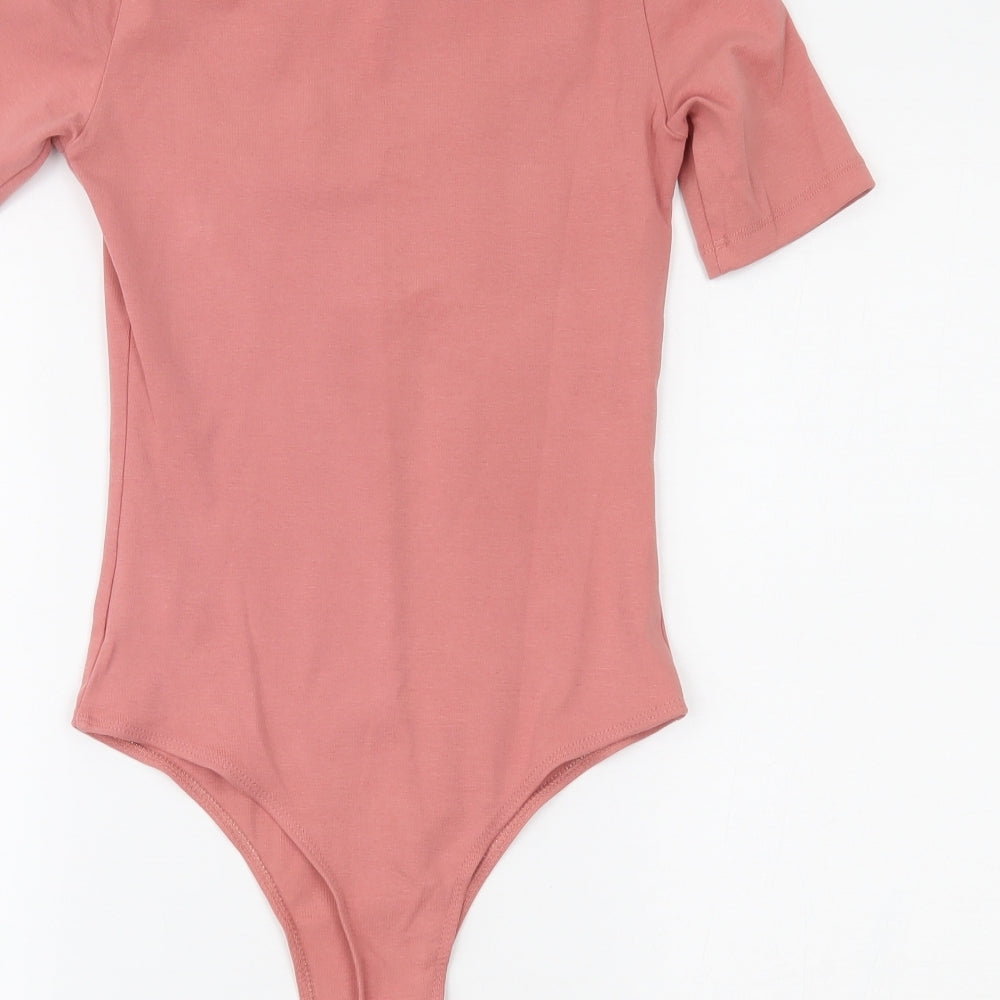 SheIn Womens Pink Bodysuit One-Piece Size XS