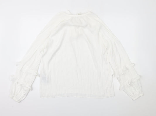 Womens UK Size 6 VILA White Basic Blouse