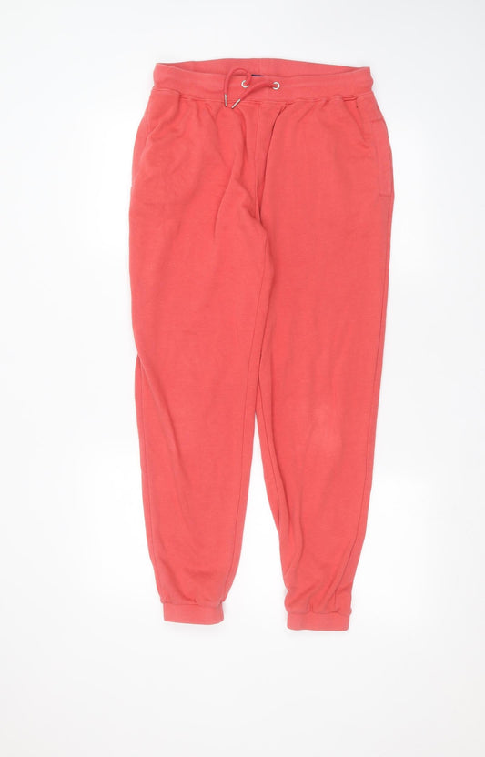 Womens UK Size 10 Cotton Traders Regular Fit Sweatpants Orange Trousers