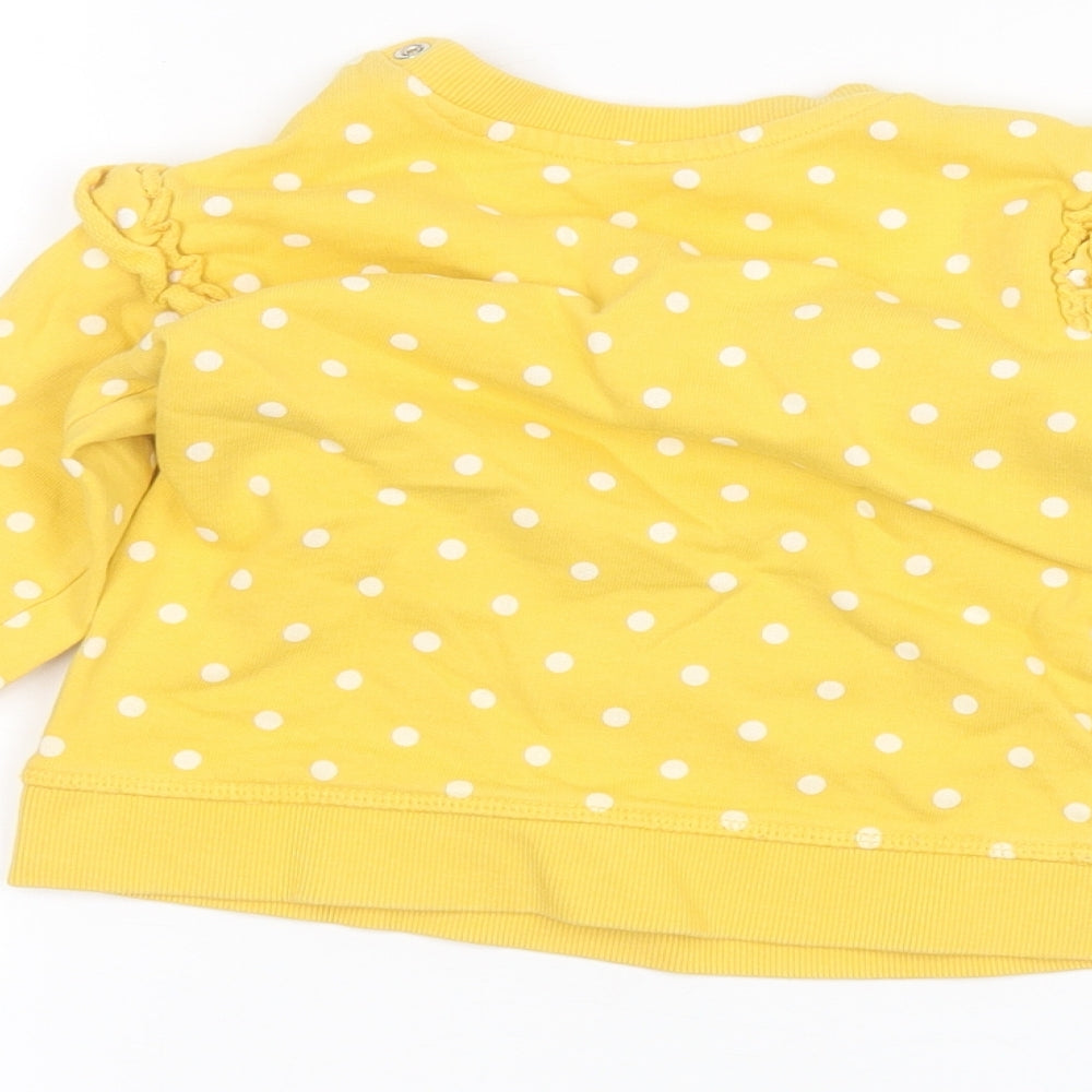 H&M Baby Yellow Polka Dot Pullover Jumper Size 12-18 Months