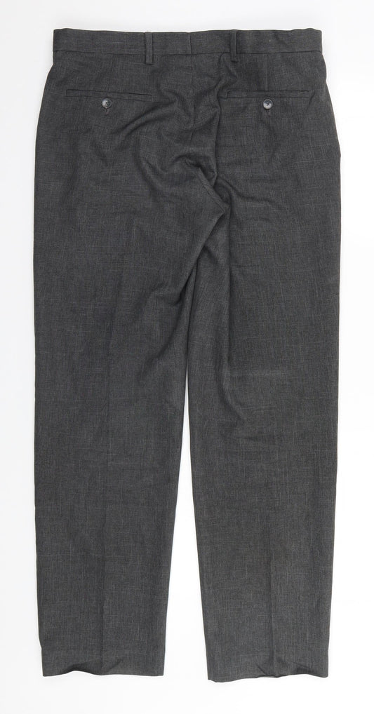 Marks and Spencer Mens Grey Trousers Size 32 in L30 in