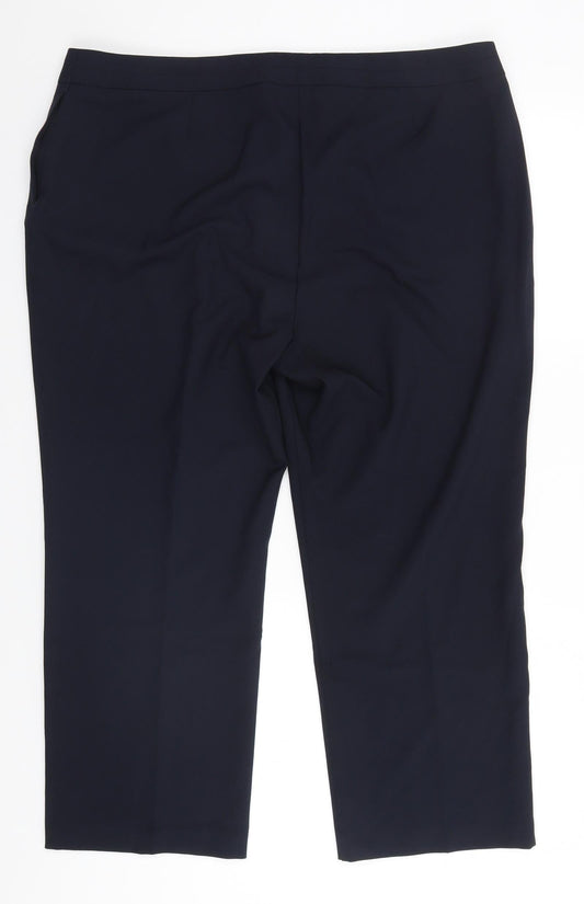 Bonmarché Womens Blue Trousers Size 18 L25 in
