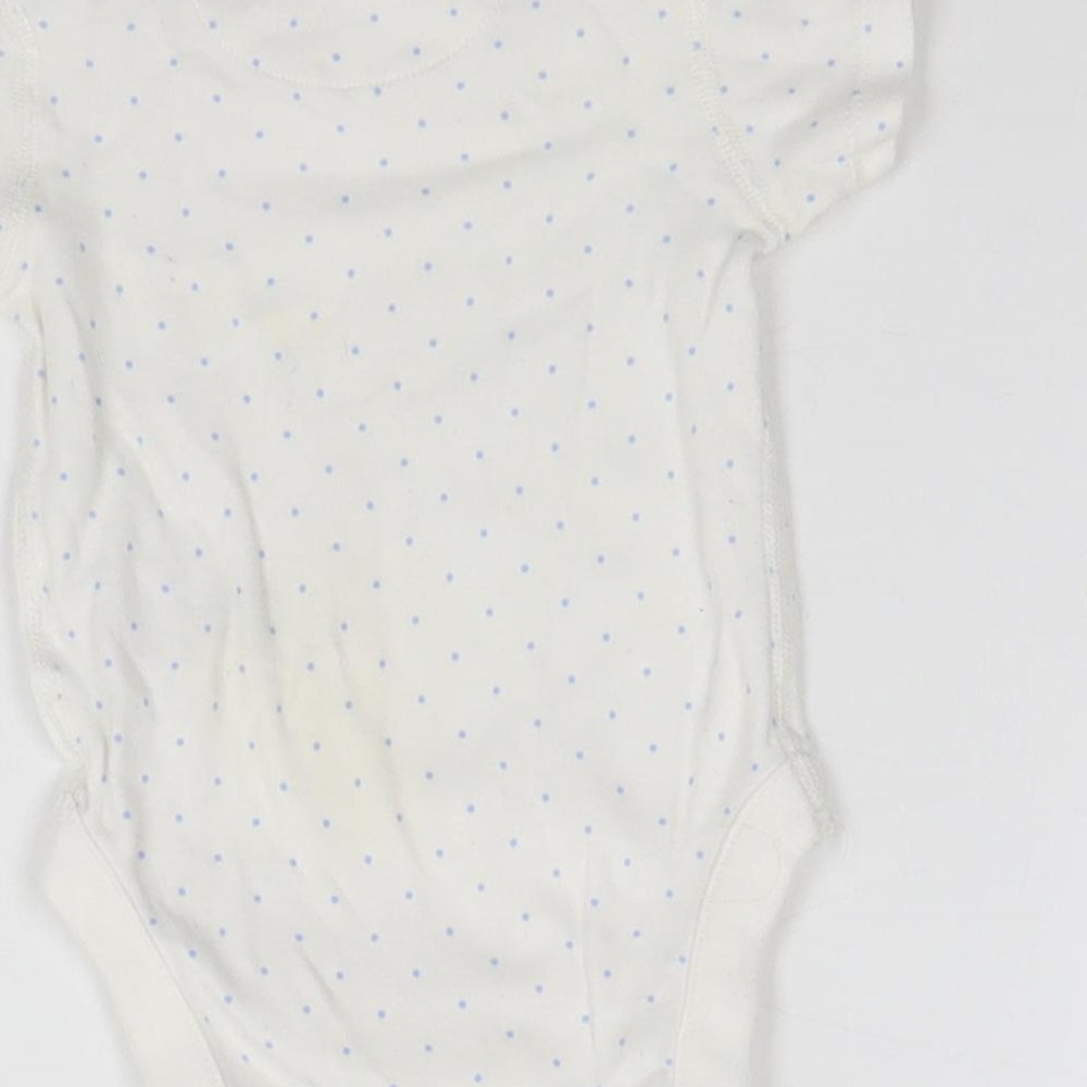 Marks and Spencer Baby White Polka Dot Leotard One-Piece Size 0-3 Months