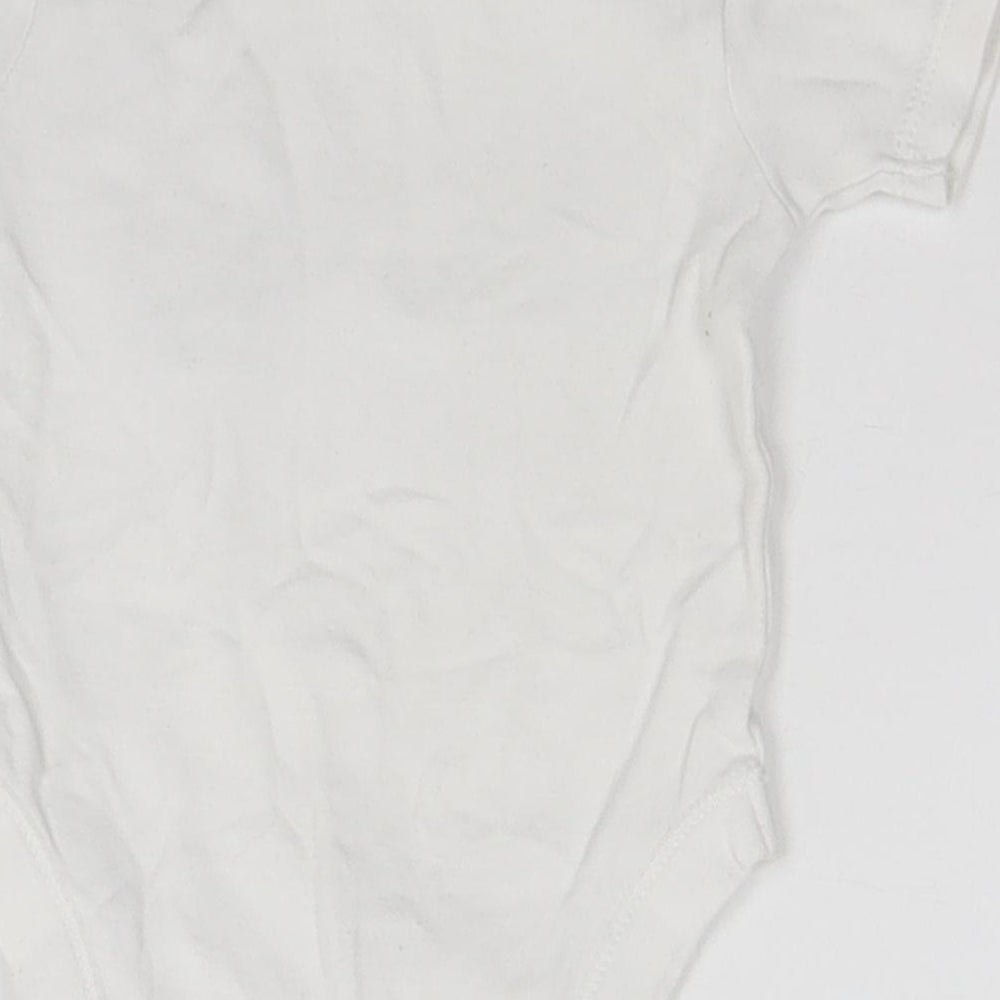 Brand and care label for George Baby White Leotard One-Piece, size 3-6, Months - Hello, Bunny