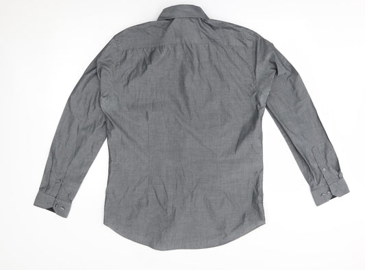 George Mens Grey Button-Up Size 16