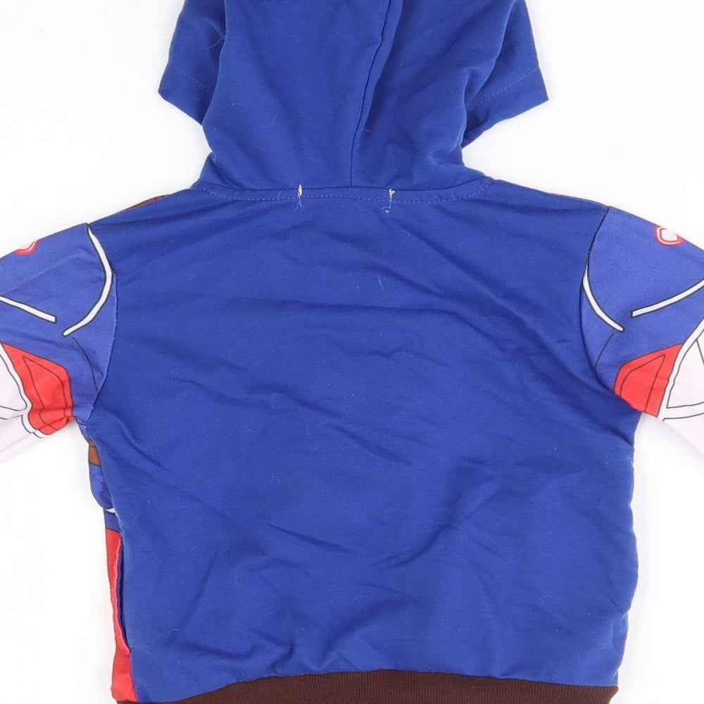 vogue fashion Boys Blue Full Zip Hoodie Size 5 Years - captain america