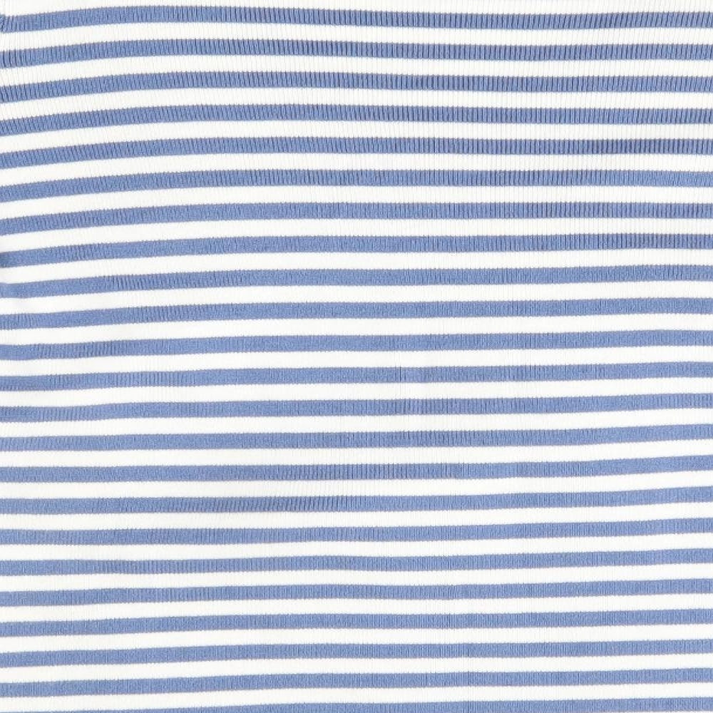 TU Womens Blue Striped Wrap Jumper Size 14