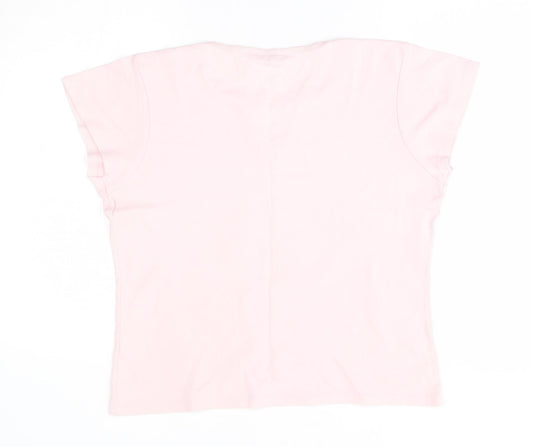Womens UK Size L M&Co Pink Pullover Jumper