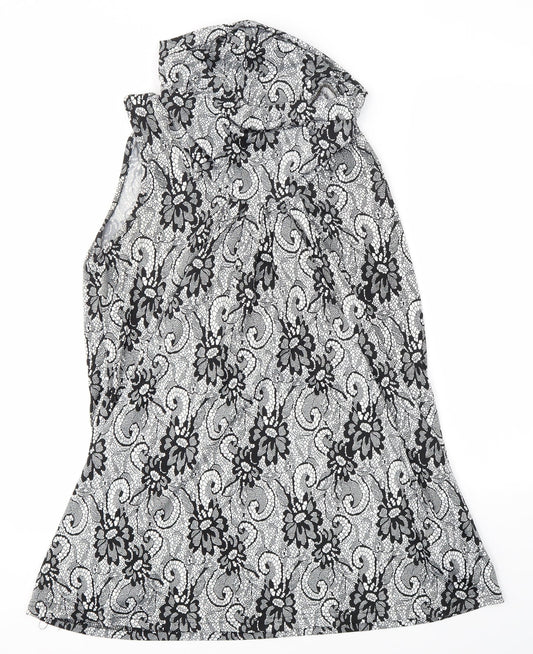 Additional front view of IZABEL London women’s multicoloured tank dress, size UK 14