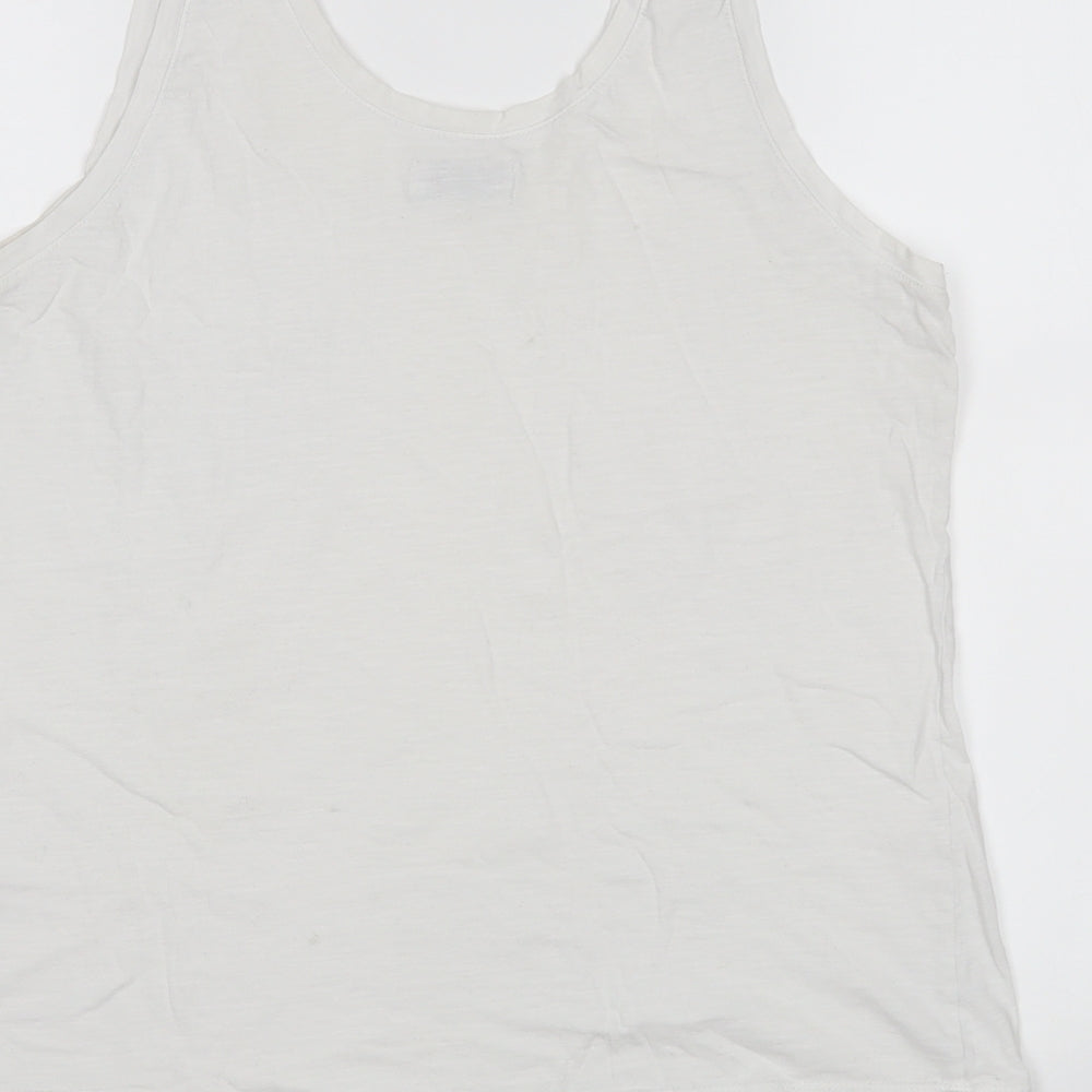 Papaya Womens White Basic Tank Size 14