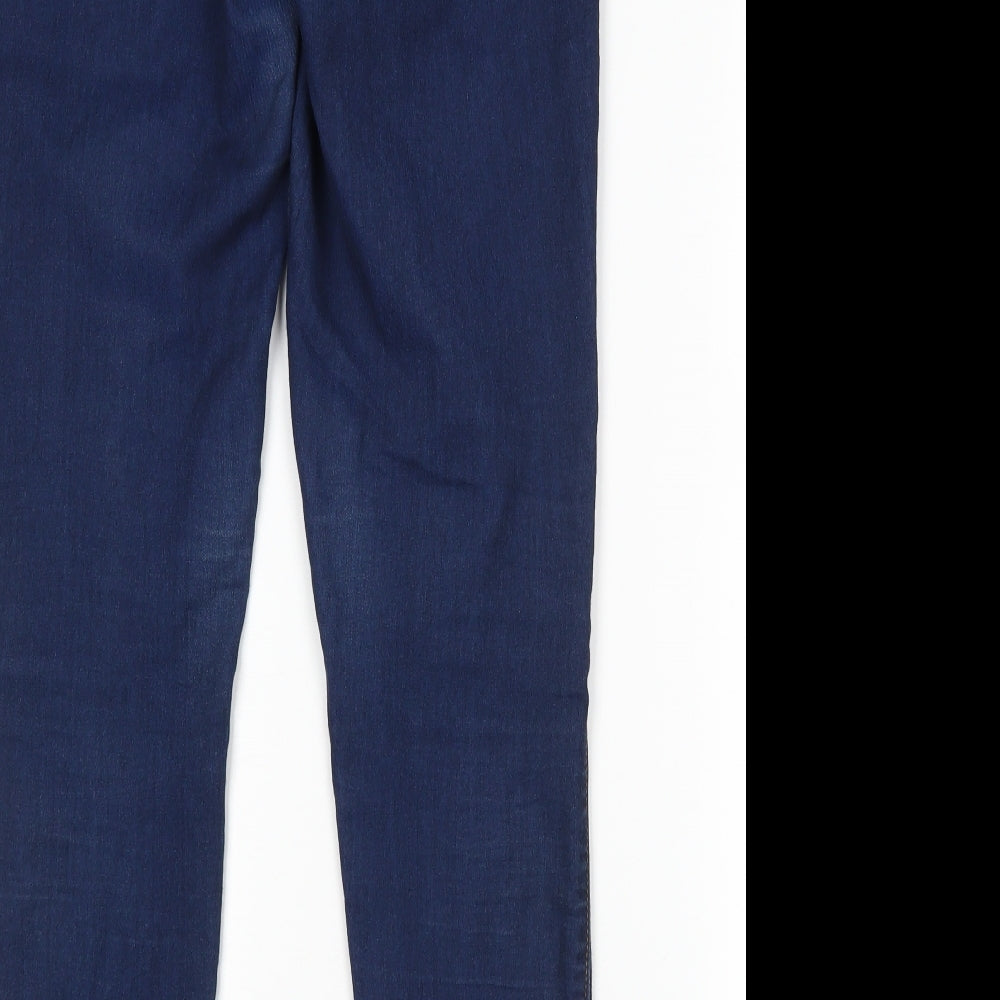 Brand and care label for Denim Co women’s blue jegging jeans, size UK 10, 30-inch leg