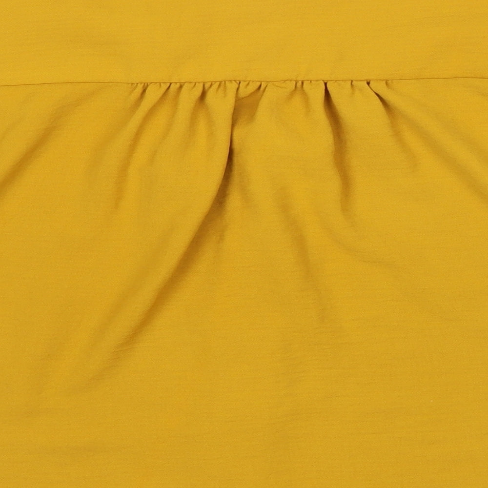 Primark Womens Yellow Basic Button-Up Size 16
