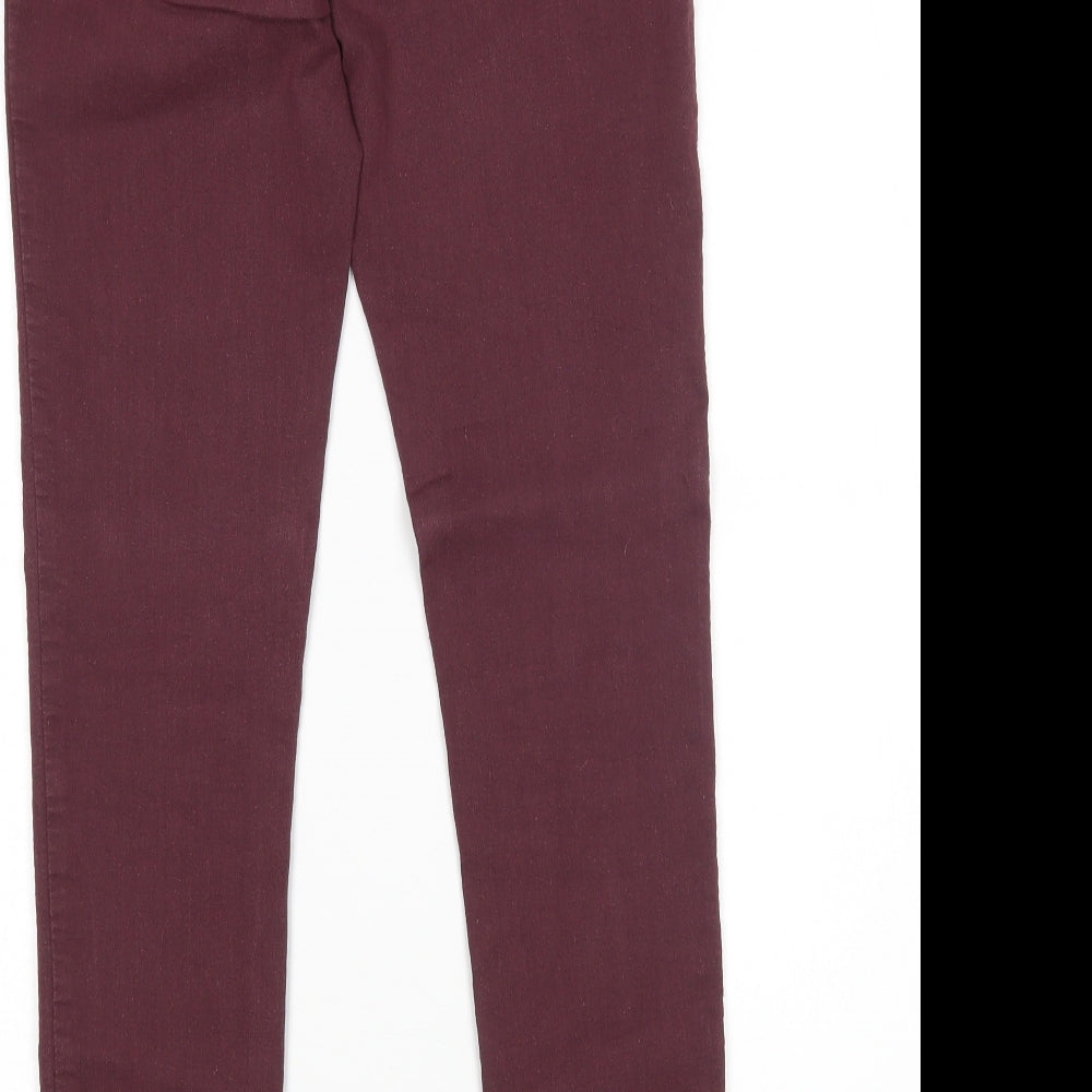 Brand and care label for Denim Co women’s purple jegging jeans, size UK 8, 29-inch leg