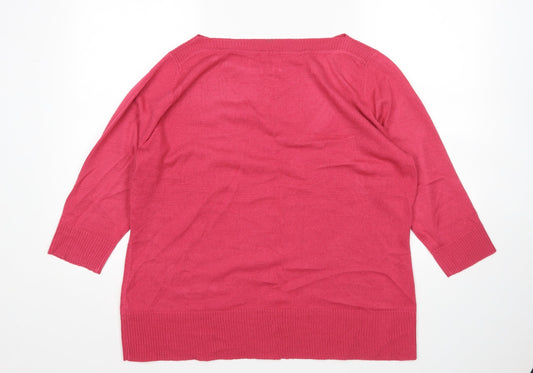 BHS Womens Pink Pullover Jumper Size 20