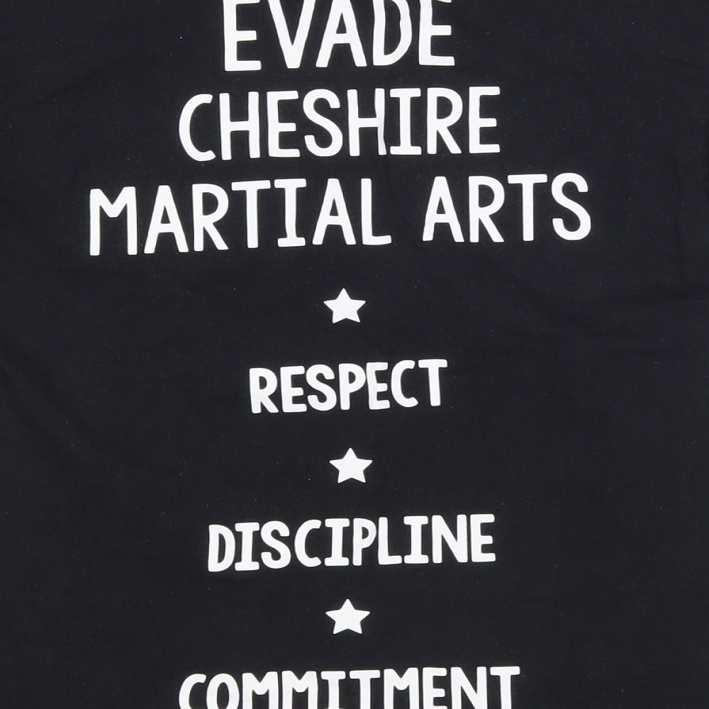 Fruit of the Loom Boys Black Basic T-Shirt Size 9-10 Years - Evade Martial Arts