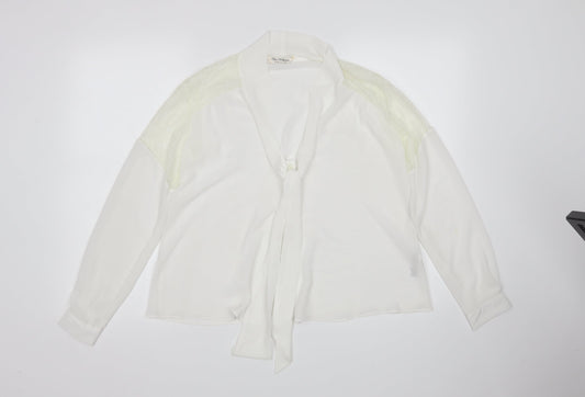 Womens UK Size 6 Miss Selfridge White Basic Button-Up