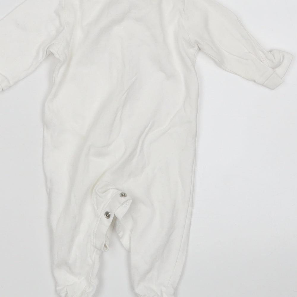 George Baby White Babygrow One-Piece Size 0-3 Months