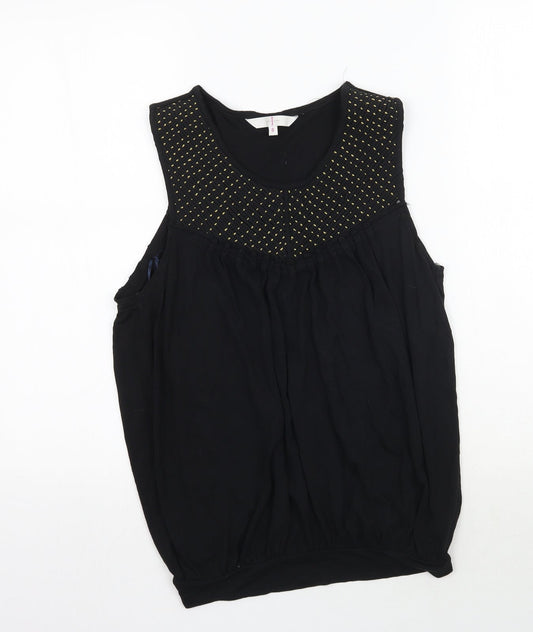 Womens UK Size 8 Debenhams Black Basic Tank