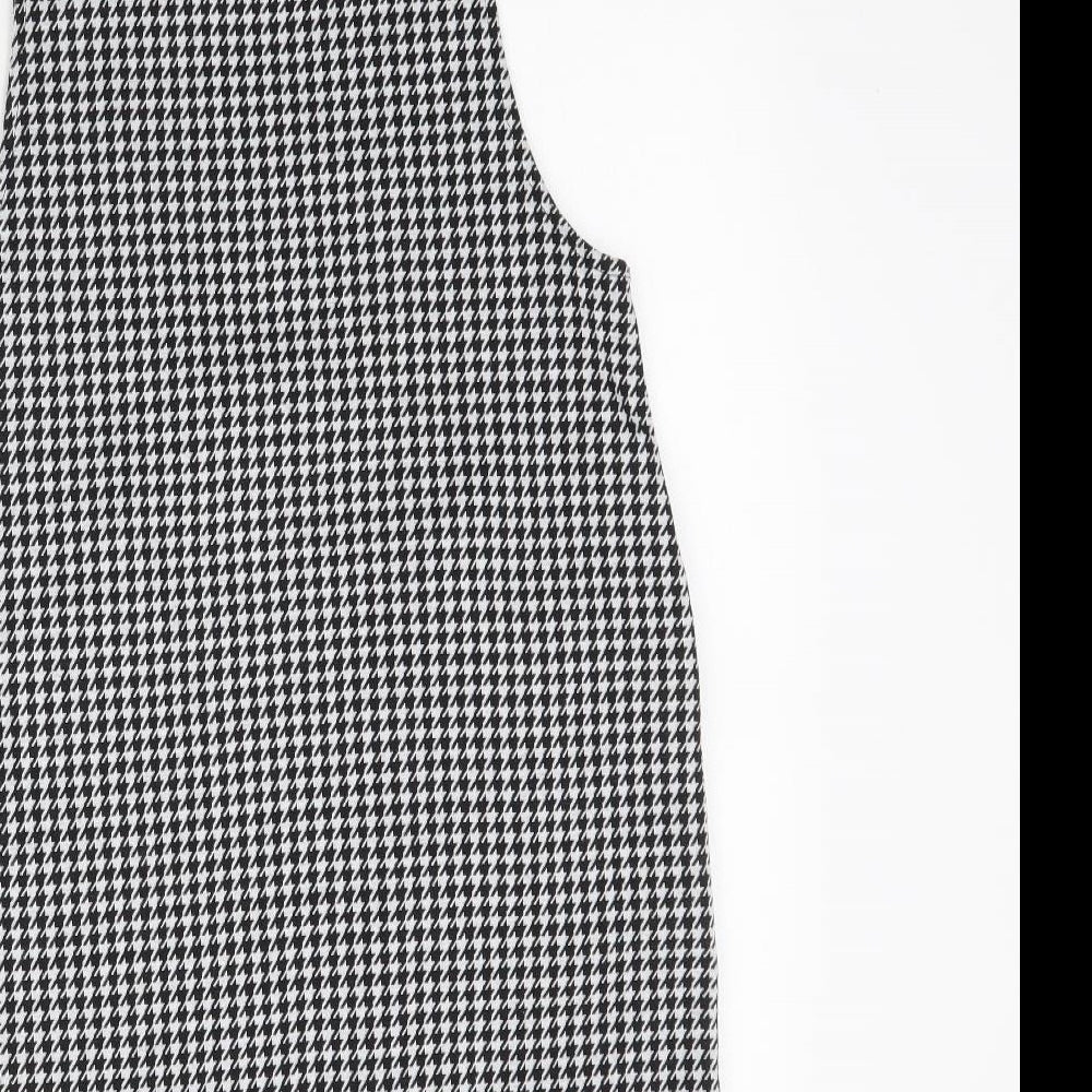 Primark Womens Black Houndstooth Pencil Dress Size 6