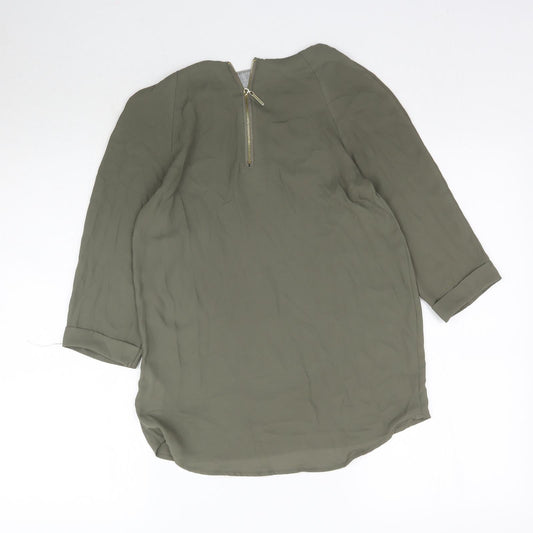Womens UK Size 6 Atmosphere Green Basic Blouse