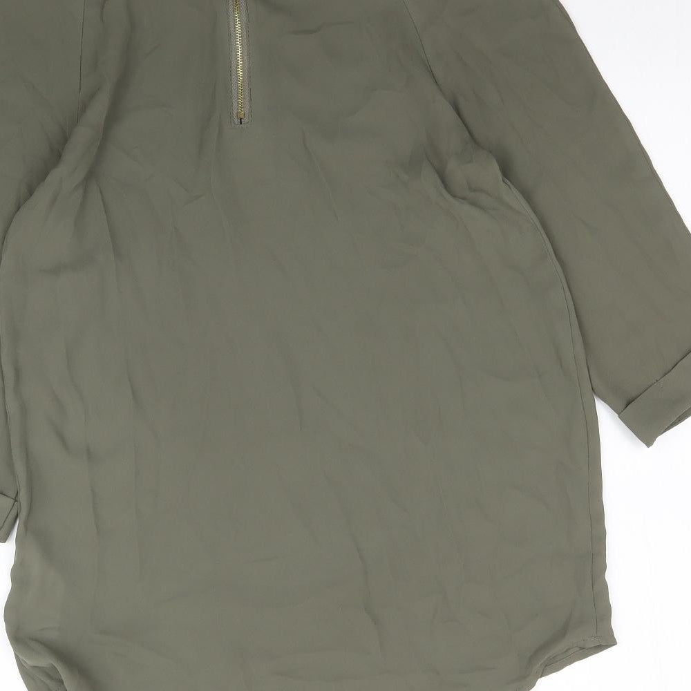 Womens UK Size 6 Atmosphere Green Basic Blouse